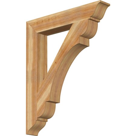 Ekena Millwork Olympic Traditional Rough Sawn Bracket, Western Red Cedar, 6"W x 38"D x 46"H BKT06X38X46OLY01RWR